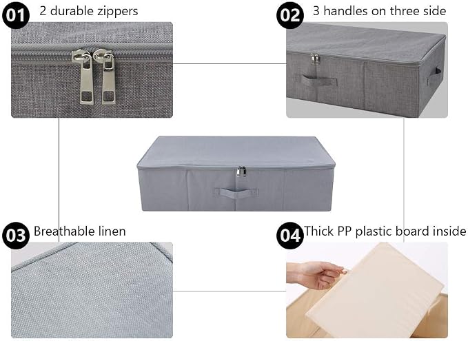 iwill CREATE PRO Folding Washable Rigid Underbed Storage Boxes - Image 4