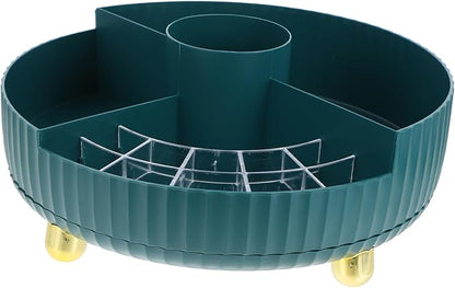 Rotating Makeup Organizer Vanity Skincare Storage Box Makeup Organizer Tray by CONGARTENO