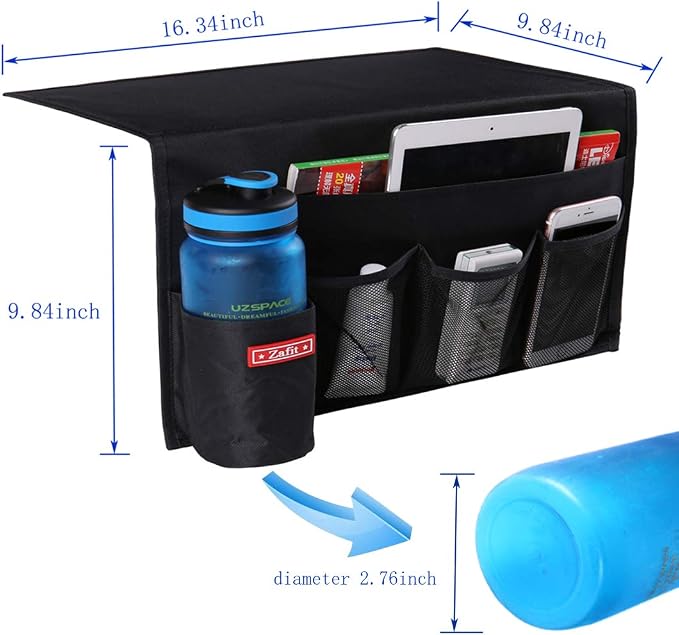 5 Pockets Bedside Caddy, Bedside Storage Organizer - Image 2