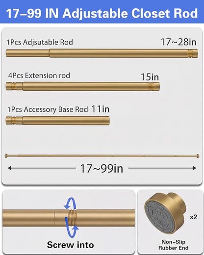 Closet Rod, No Drill Tension Closet Rod - Image 7