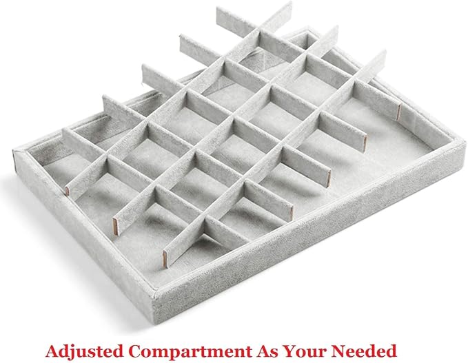 Stratalife 24 Grid Jewelry Organizer Tray, Stackable Drawer Earring Organizer - Image 4
