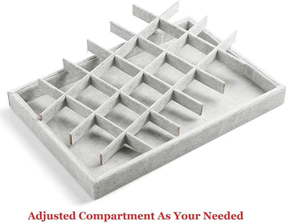 Stratalife 24 Grid Jewelry Organizer Tray, Stackable Drawer Earring Organizer - Image 4