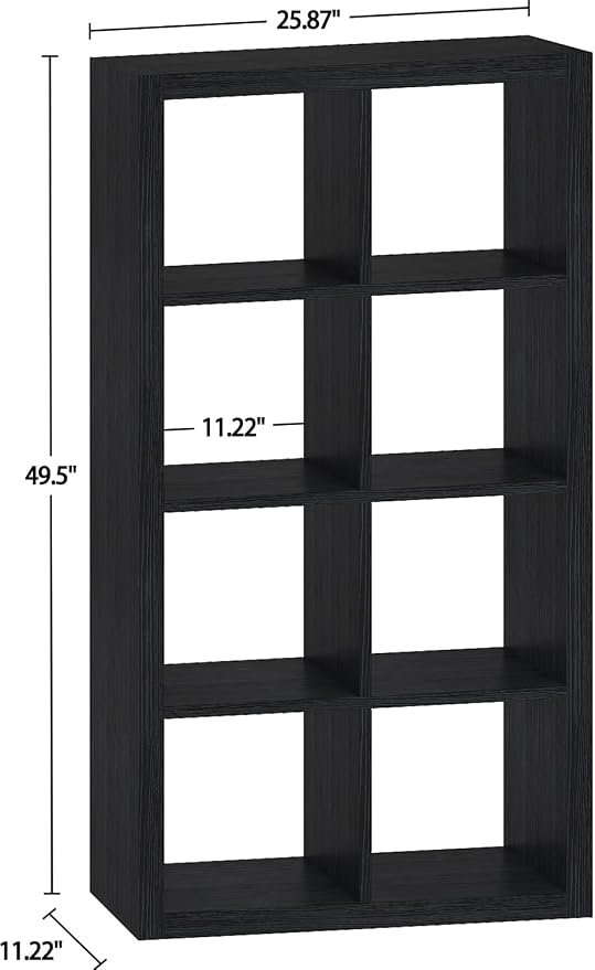 Bookshelf Cube Storage Organizer, 8-Cube Shelf Bookcase - Image 3