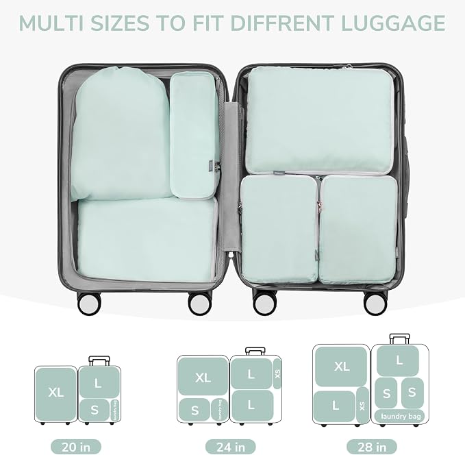 CherryNow Compression Packing Cubes, 7 Set Packing Cubes - Image 5