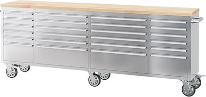 GarveeTech 96-Inch Heavy-Duty Rolling Tool Chest & Mobile Workbench, 24 Drawers by GarveeTech