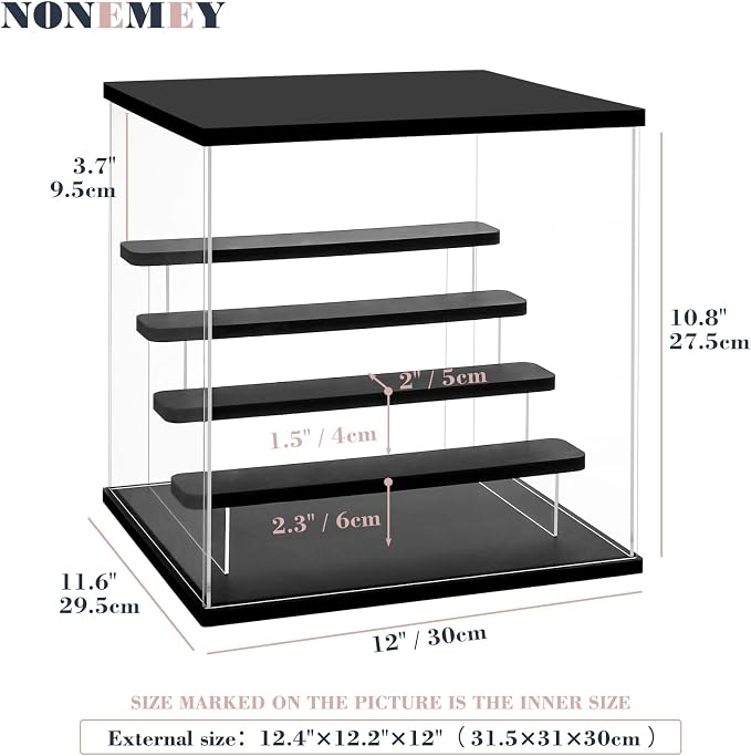 NONEMEY Clear Acrylic Display Case Stand - Image 3