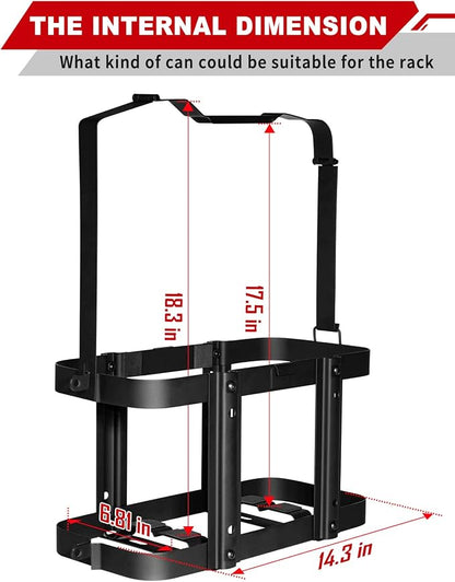 2 Pack Upgrade Jerry Can Mounting Holders, 5 Gallon Black Double Lockable Jerry - Image 2