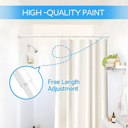 2 Pack Spring Tension Rod, Adjustable 45-77 Inch No Drill, Fits Windows Kitchen - Image 5