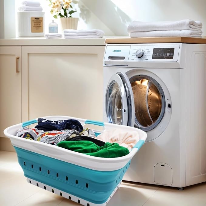 SAMMART 42L Collapsible Plastic Laundry Basket - Image 5