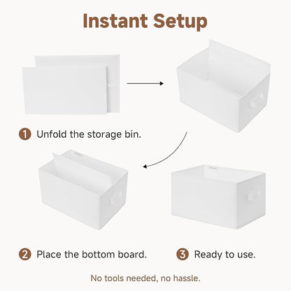 StorageWorks Storage Baskets for Shelves, Foldable Fabric Closet Storage Bins - Image 8