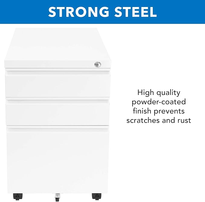 Mount-It! 3 Drawer Cabinet for Under Desk - Image 9