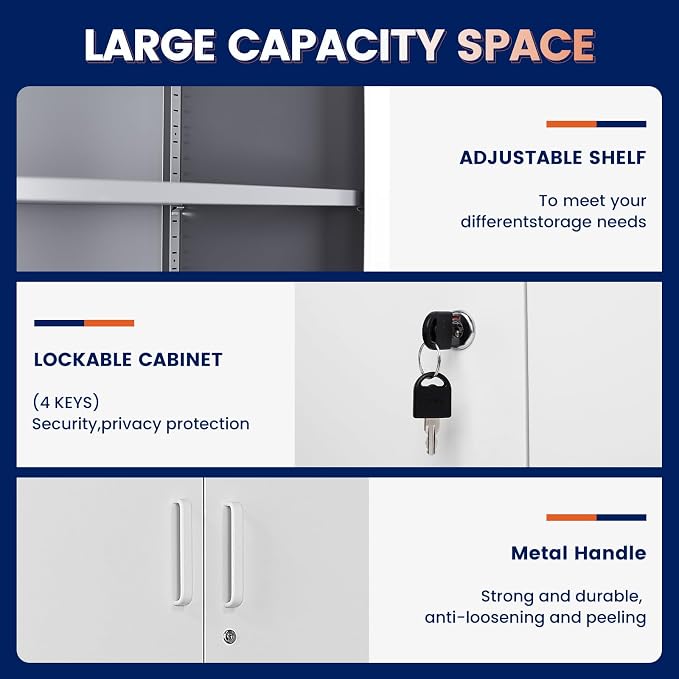 Yizosh Metal Storage Locking Cabinet - Image 6