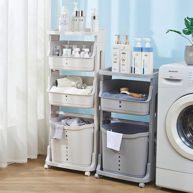 4 Tiers Standing Laundry Baskets - Image 4