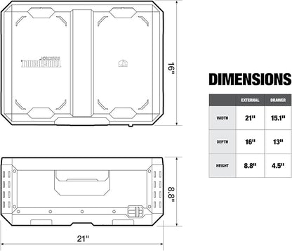 ToughBuilt StackTech 1 Drawer Tool Box, Heavy-Duty Portable Tools Chest - Image 9