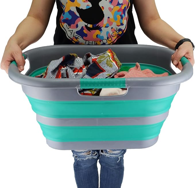 SAMMART 30L Collapsible Plastic Laundry Basket - Image 7
