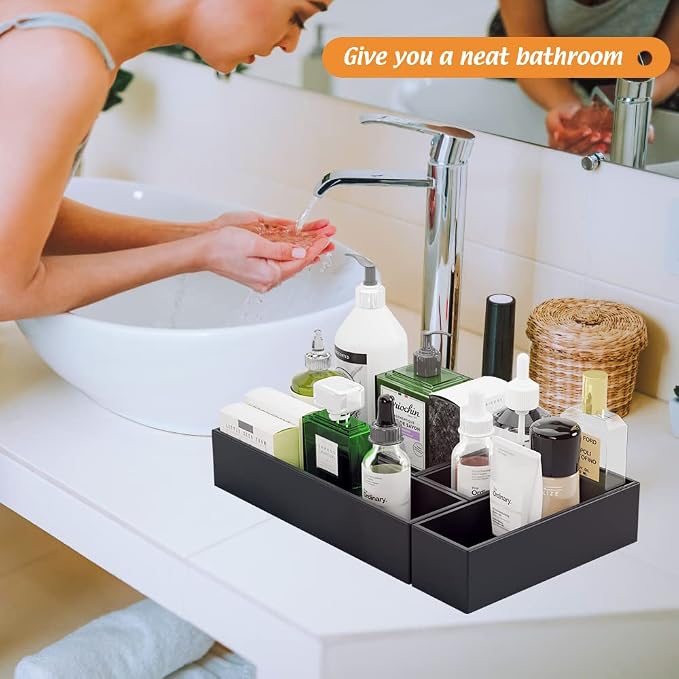 Black Bamboo Drawer Organizer - Image 3