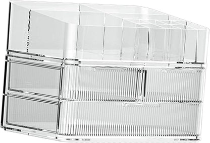 Fenteer Makeup Organizer Drawer Organizer Clear Large Capacity Cosmetic Display - Image 6