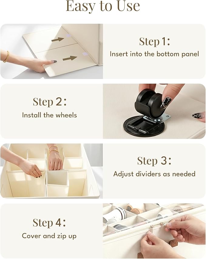 Shoe Organizer for Closet with Wheels - Image 7