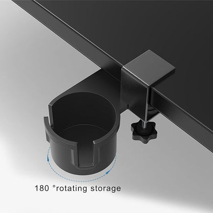 Upgraded 180 Degree Rotating Desk Clamp Organiser Cup Holder - Image 7