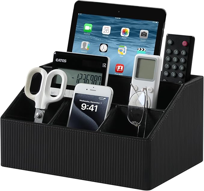 Remote Control Holder with 5 Compartments by Cretkhp