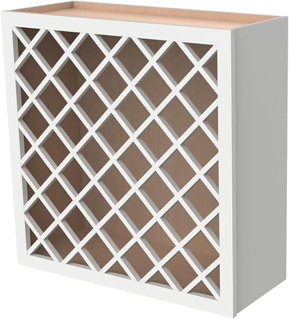 Solid Wood RTA Wine Bottle Rack Wall Cabinet by CozyHommie