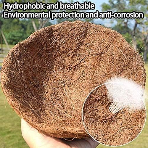 3 Pack 12 Inch Hanging Basket Coco Liners Replacement, 100% Natural Round - Image 3