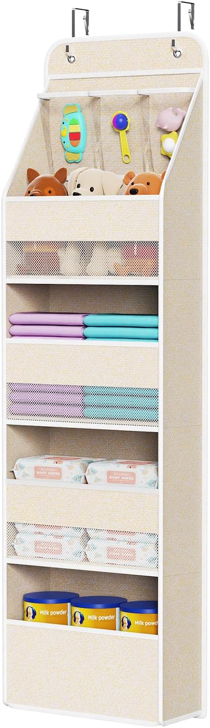 Univivi 5-Shelf Over Door Hanging Organizer Fabric Door Storage by Univivi
