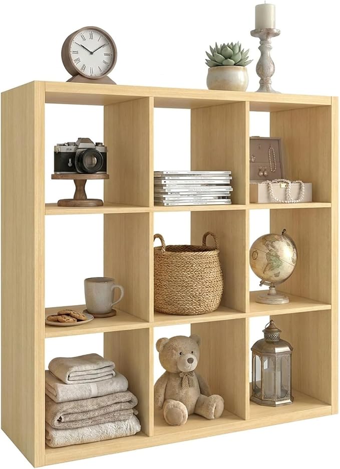 WannabeMyself【2026 Wooden Thick Frame】 9 Cube Storage Organizer by WannabeMyself