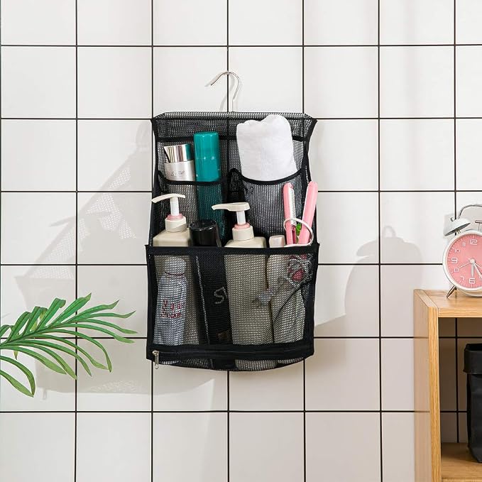 ALYER Hanging Mesh Bath Toy Organizer Bag, Large Shower Storage Caddy - Image 7