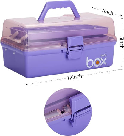 12'' Three-Layer Clear Plastic Storage Box/Tool Box - Image 2