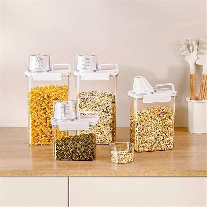 2Pcs Rice Dispenser Storage Containers, 2.3L Small Rice Bucket - Image 6