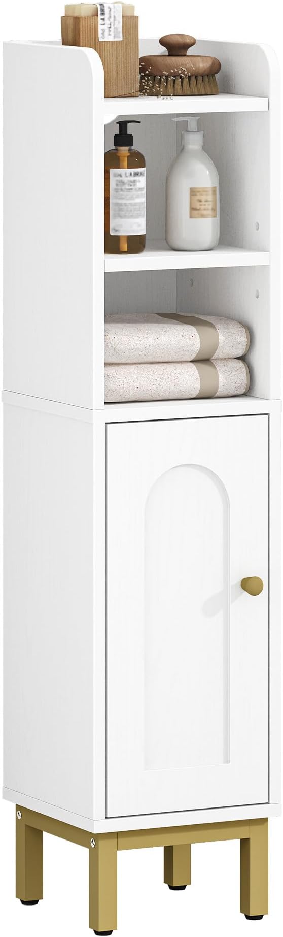 Hzuaneri Bathroom Storage Cabinet, Small Corner Floor Cabinet | Narrow Toilet by Hzuaneri