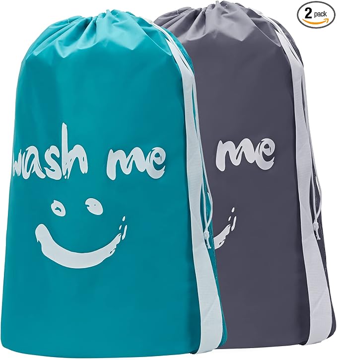 HOMEST 2 Pack XL Wash Me Travel Laundry Bag by HOMEST