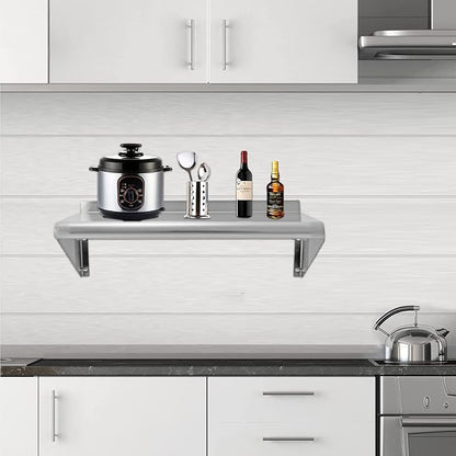 12''x24'' - 2PACKS Wall Mounted Stainless Steel Shelf NSF Commercial Metal Wall - Image 2