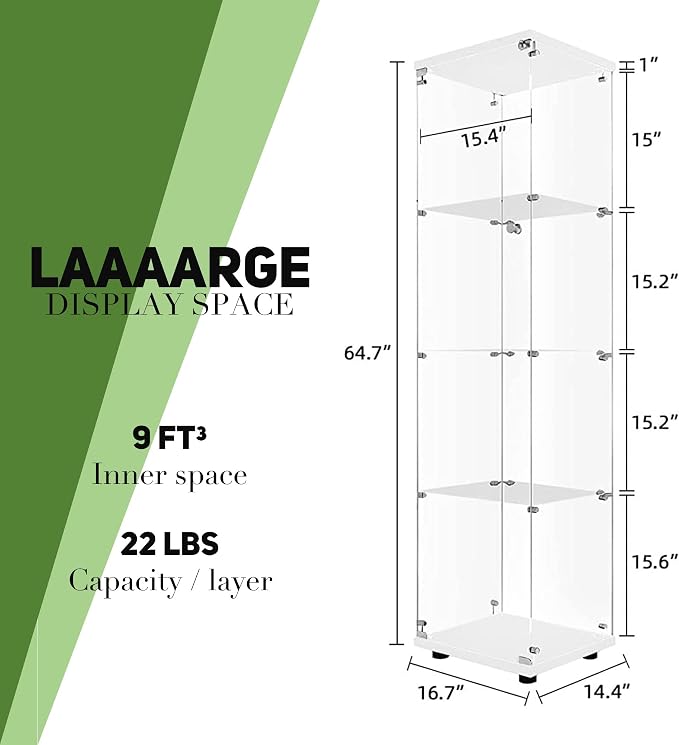 Beauty4U Glass Display Cabinet - Image 2