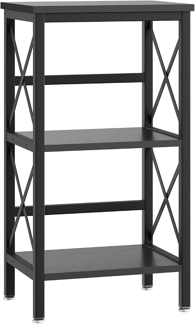 YMYNY 3 Tiers Bookcase, Industrial Metal Bookshelf - Image 8