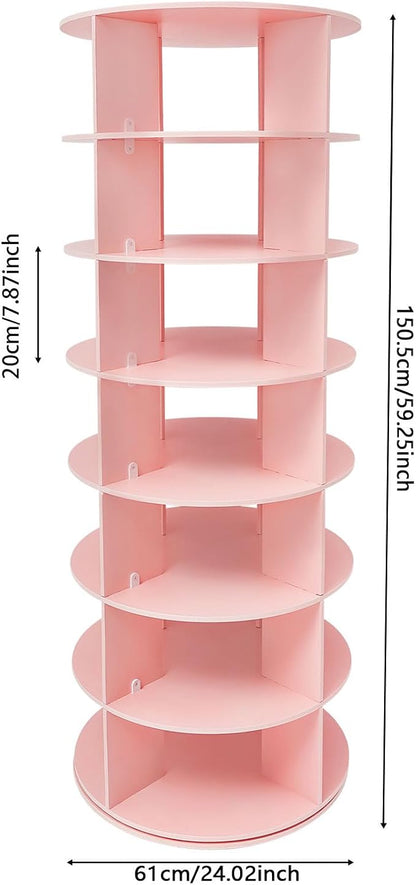 Rotating Shoe Rack Tower, 7 Tier Vertical Shoe Storage Rack, 360 Revolving - Image 3