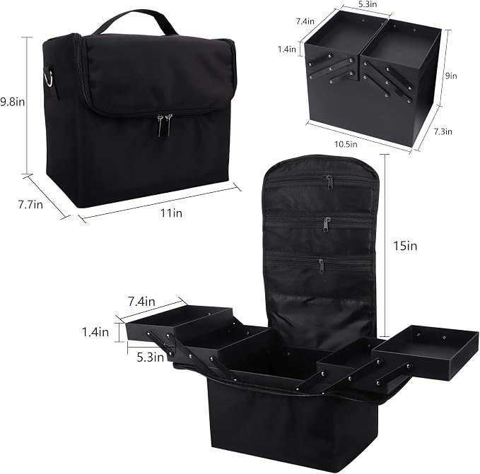 Large Makeup Carrying Train Case - Image 7