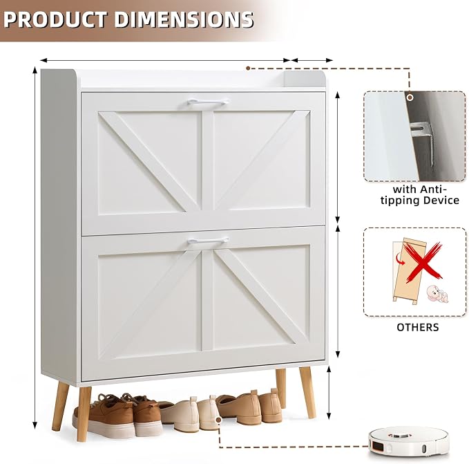 LEYAOYAO Shoe Cabinet Storage for Entryway - Image 2