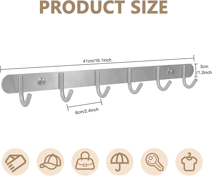 Coat Hook Rack Wall Mounted - Image 2