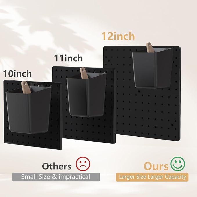 FZK 36pcs Pegboard Kit, Peg Board, Peg Board Hooks, Includes 4 Black Pegboard - Image 3