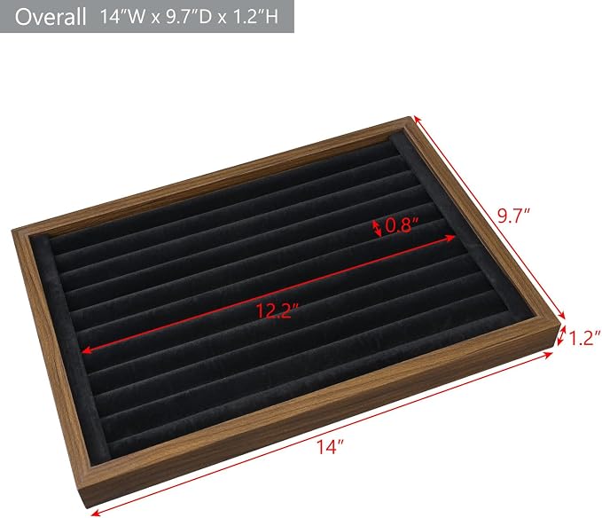 MOOCA 2 Pcs Wooden Ring Display Tray Set - Image 2