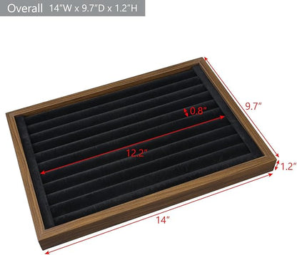 MOOCA 2 Pcs Wooden Ring Display Tray Set - Image 2