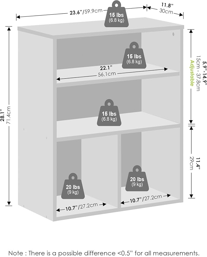 Furinno Reed Closet Organizers and Storage, 3-Tier Closet Organizer, Open Shelf - Image 2