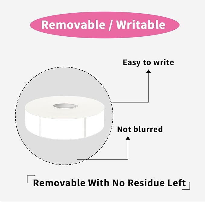 1000 Blank Removable Labels, Blank Removable Freezer Labels Water Oil Resistant - Image 2
