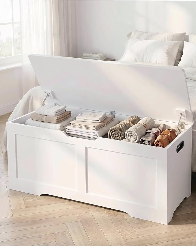 Timberer 39.4" Wooden Storage Chest, Extra Large Storage Trunk | Storage Bench - Image 2