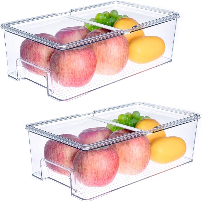 SANNO Vegetable Refrigerator Organizer Food Bins - Image 4