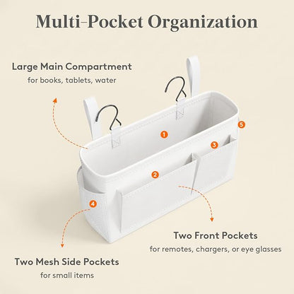 Lifewit Bedside Caddy Storage Organizer, Hanging Storage Bag - Image 5
