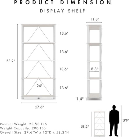 Homes: Inside + Out Apexa Modern 5-Tier Wide Shelving Units, Collectibles - Image 3