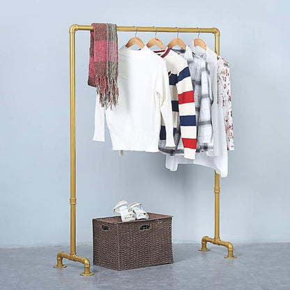 Industrial Pipe Clothing Rack 59in, Clothes Racks - Image 5